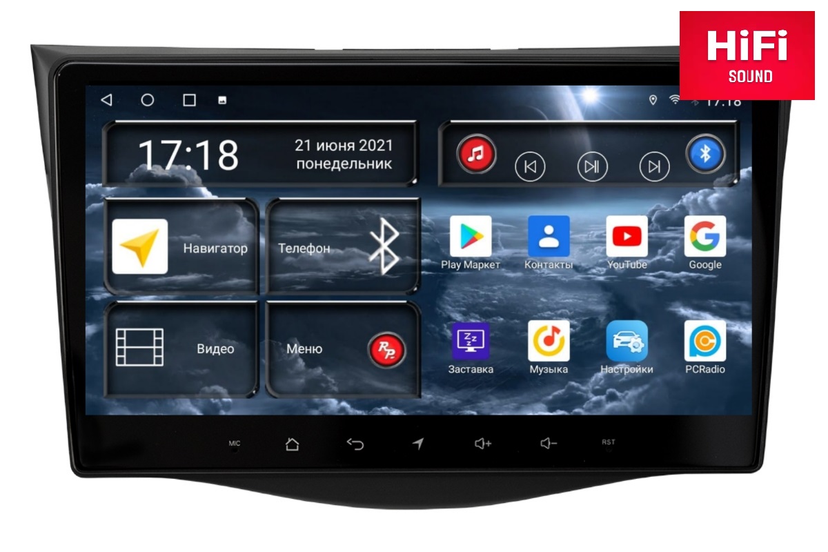 Android магнитола для Toyota RAV4 3-поколение XA30, RedPower 75018 Hi-Fi