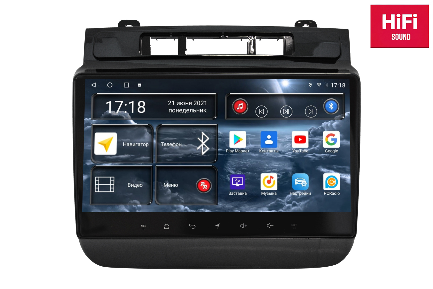 Магнитола Android для Volkswagen Touareg 2-поколение NF, FL, RedPower 75143 Hi-Fi