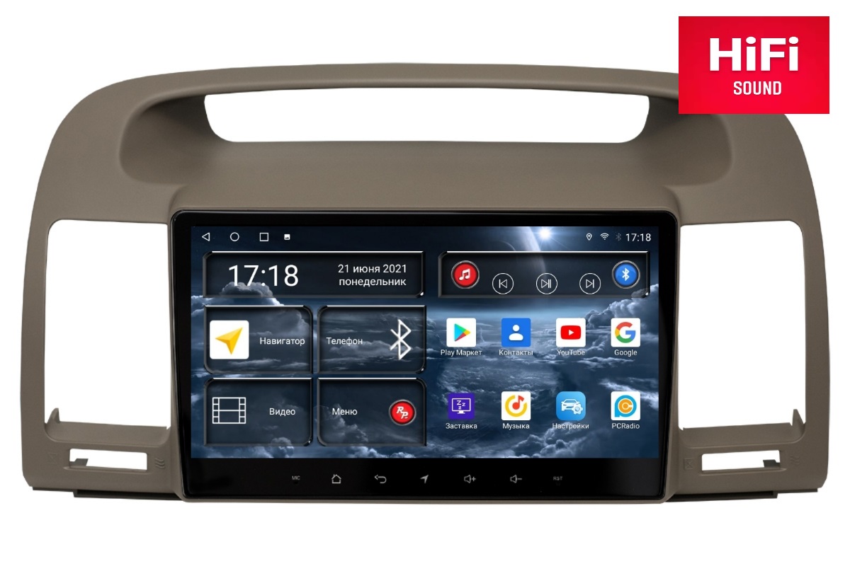 Android магнитола Hi-Fi для Toyota Camry XV30, RedPower 75164