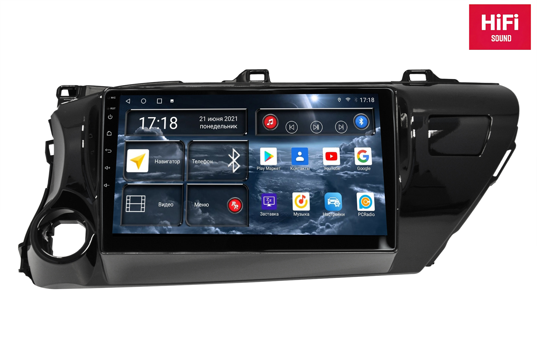 Android магнитола для Toyota Hilux 8-поколение AN120 (05.2015-н.в.), RedPower 75186 Hi-Fi