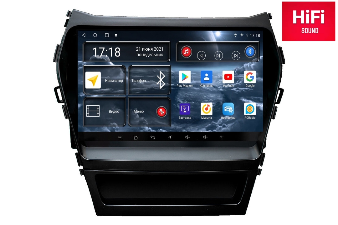 Магнитола Android для Hyundai Santa Fe 3-поколение, RedPower 75210 Hi-Fi