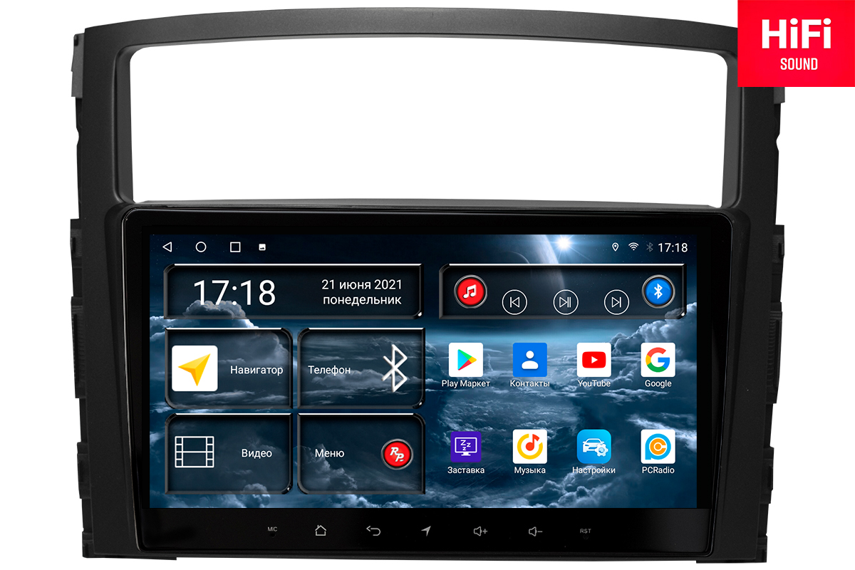 Магнитола Android для Mitsubishi Pajero 4-поколение, RedPower 75223 Hi-Fi