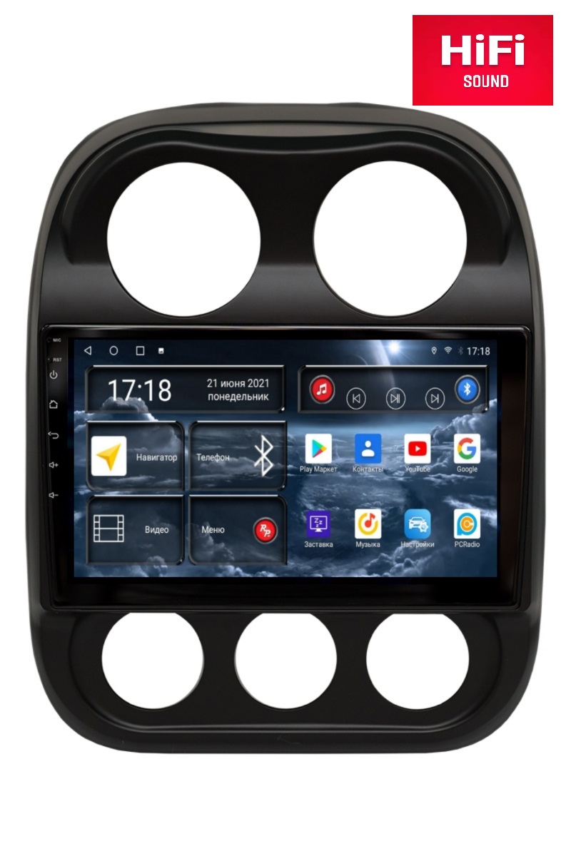Магнитола Android для Jeep Compass 1-поколение рестайлинг (07.2011-12.2015), RedPower 75316 Hi-Fi