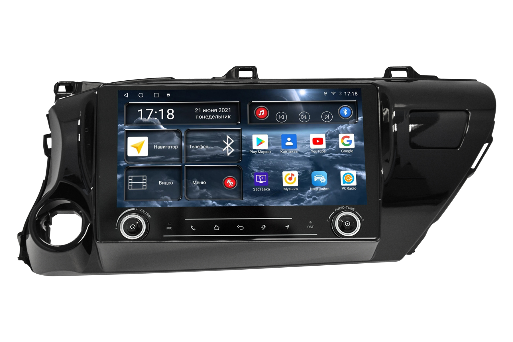 Магнитола Android для Toyota Hilux 8-поколение AN120, RedPower K71186