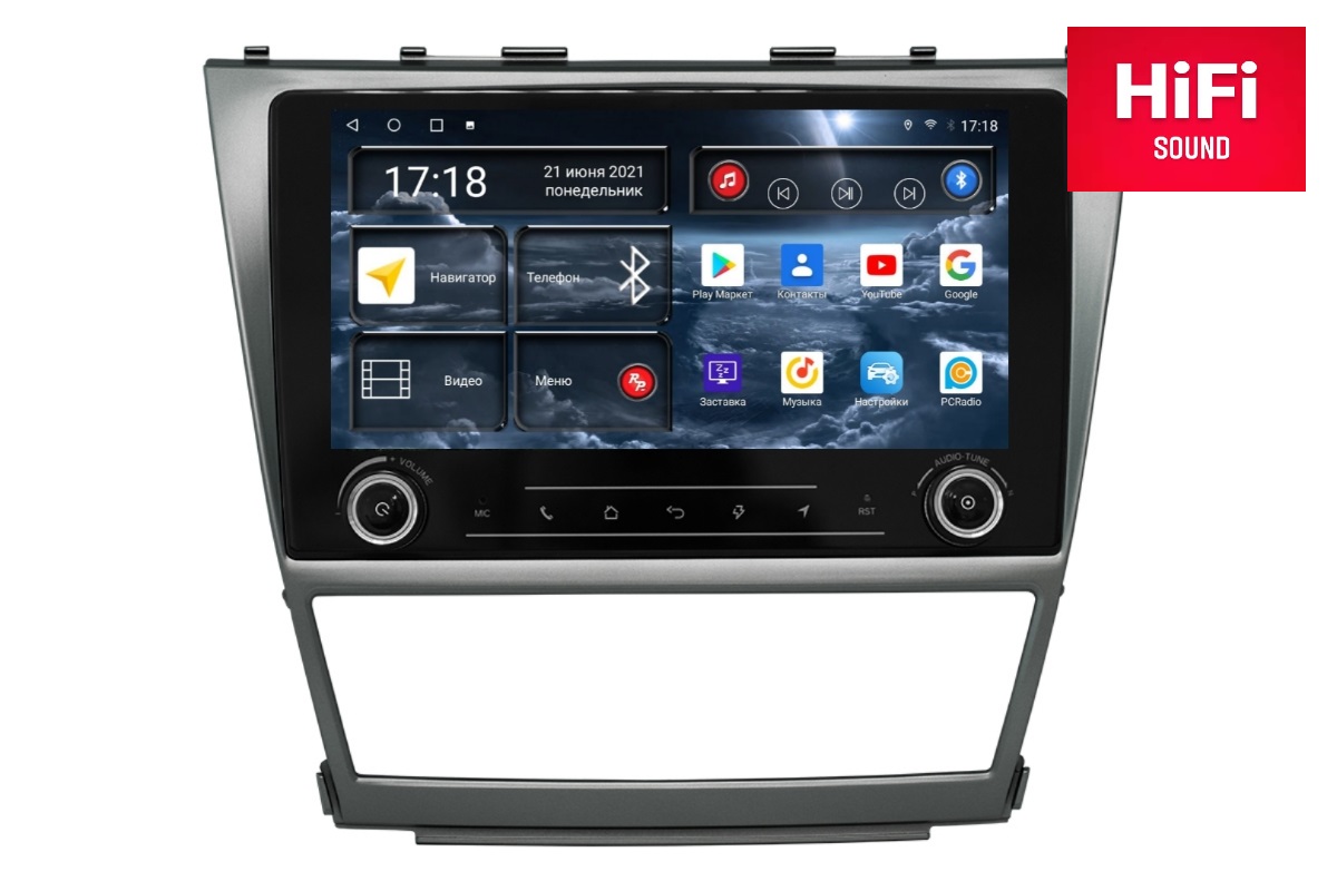 Android Hi-Fi магнитола для Toyota Camry XV40 климат для рынка США (01.2006-10.2011) 10