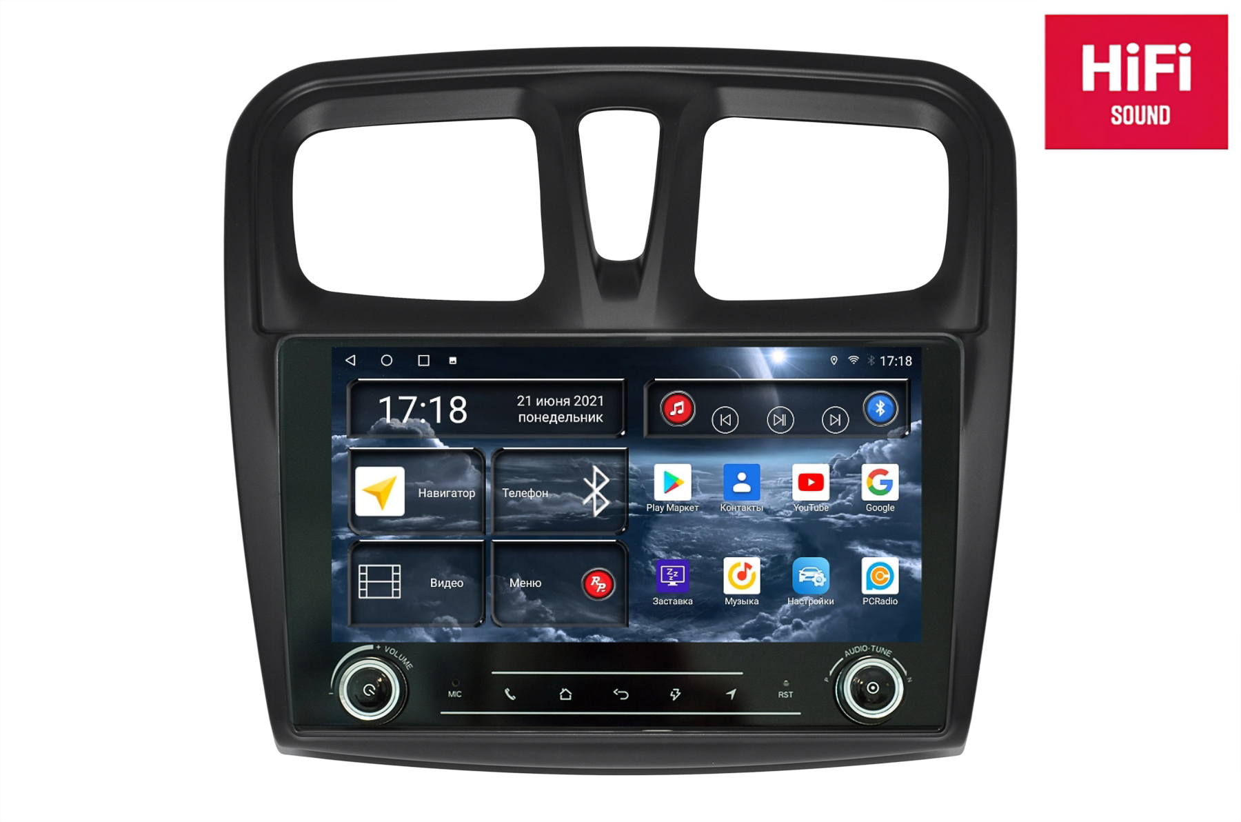 Магнитола Android для Renault Logan, Sandero, RedPower K75158 Hi-Fi