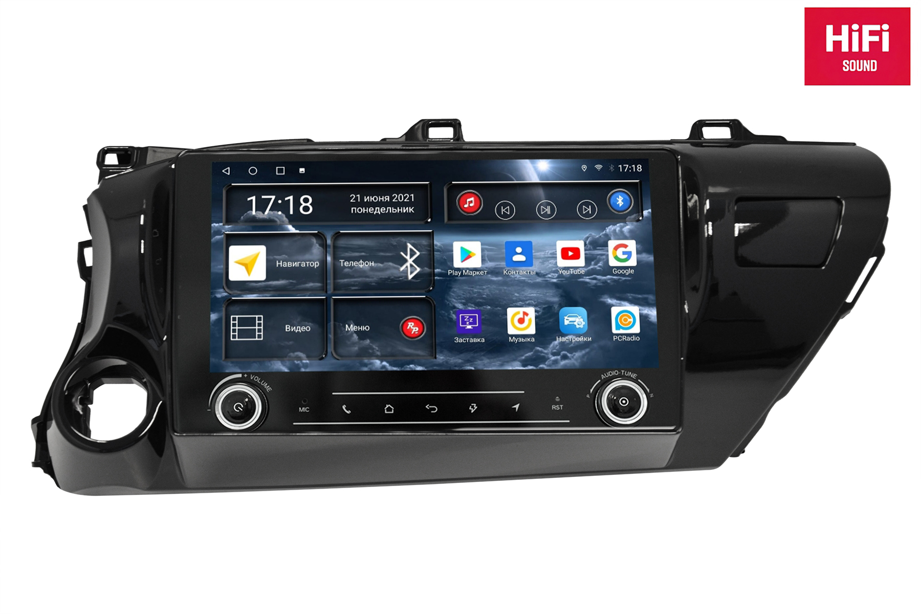 Android магнитола для Toyota Hilux 8-поколение AN120, RedPower K75186 Hi-Fi