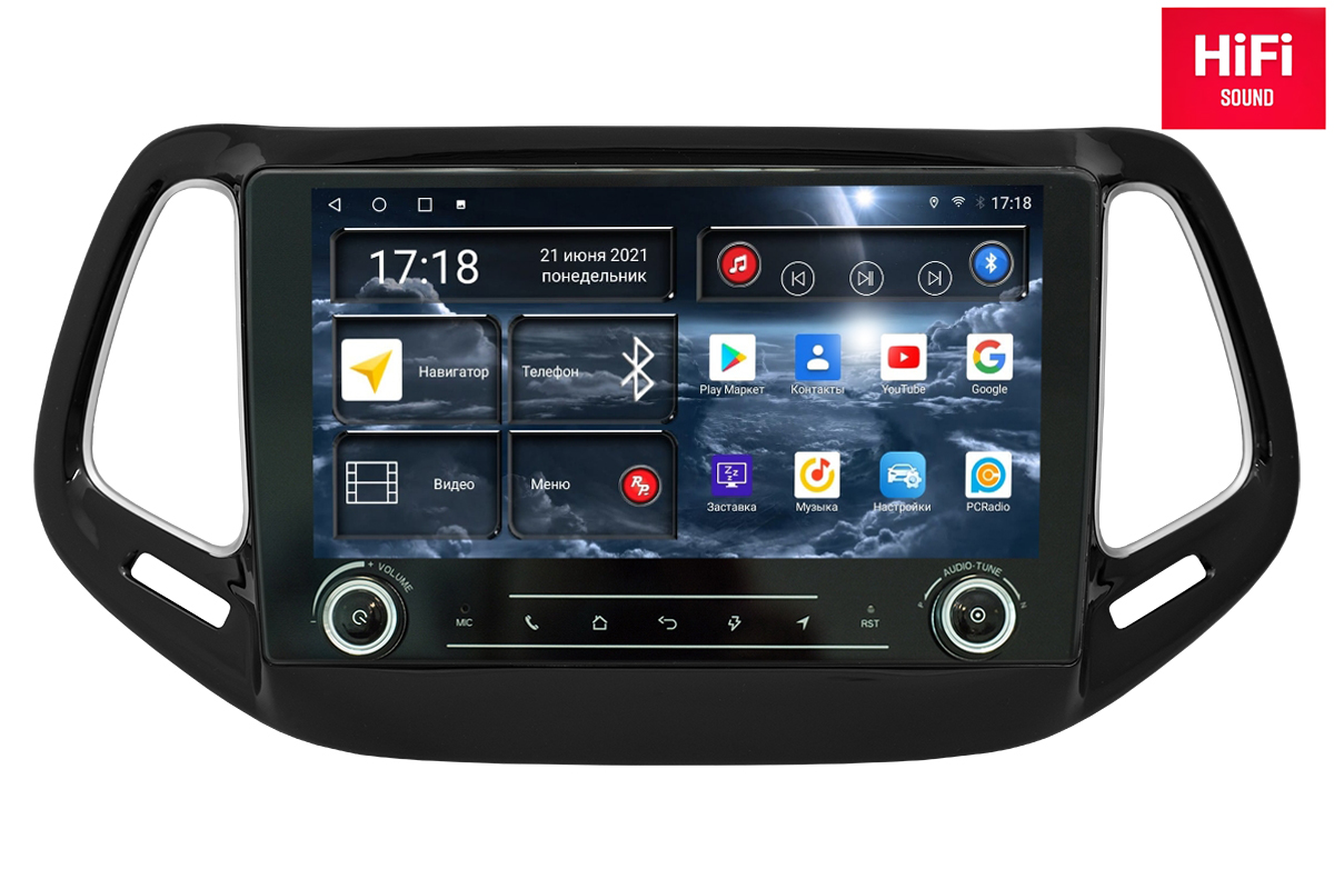 Магнитола Android для Jeep Compass 2-поколение с маленьким дисплеем (09.2016-н.в), RedPower K75315 Hi-Fi