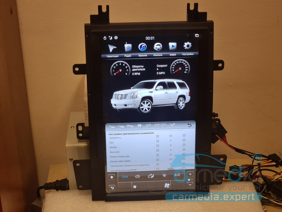 Магнитола Android для Cadillac Escalade (2006-2015) поддержка цифрового усилителя, CARMEDIA NH-C1303-Px6-4-64