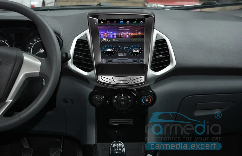 Магнитола Android для Ford EcoSport II (c 2012), CARMEDIA ZF-1166-DSP-X6-64 Tesla-Style