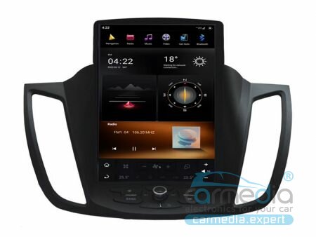 Магнитола Android для Ford Kuga II 2013+, CARMEDIA ZF-1002-Q6-DSP-6-128-LTE Tesla-Style