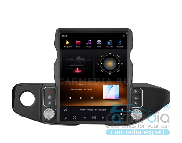 Магнитола Android для Jeep Wrangler (2018-2023), CARMEDIA ZF-1315-Q6-DSP-8-128-LTE Tesla-Style