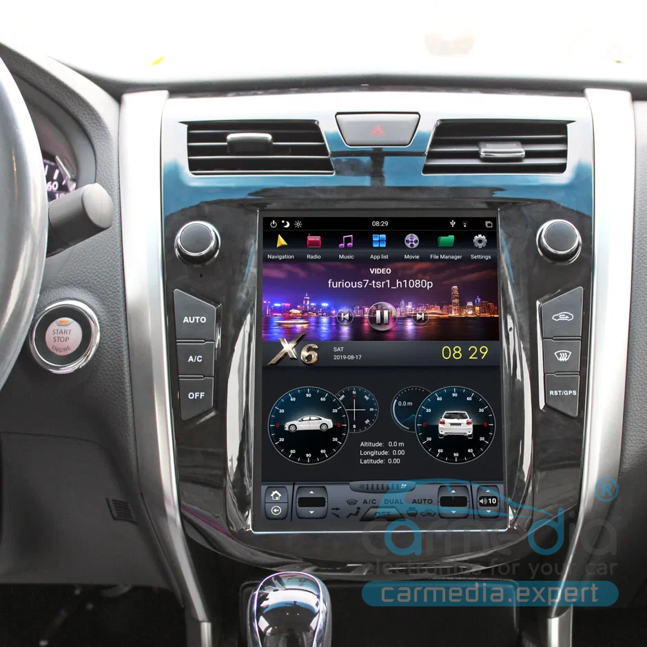 Магнитола Android для Nissan Teana 2014+ (L33), CARMEDIA ZF-1058-DSP-X6-64 Tesla-Style