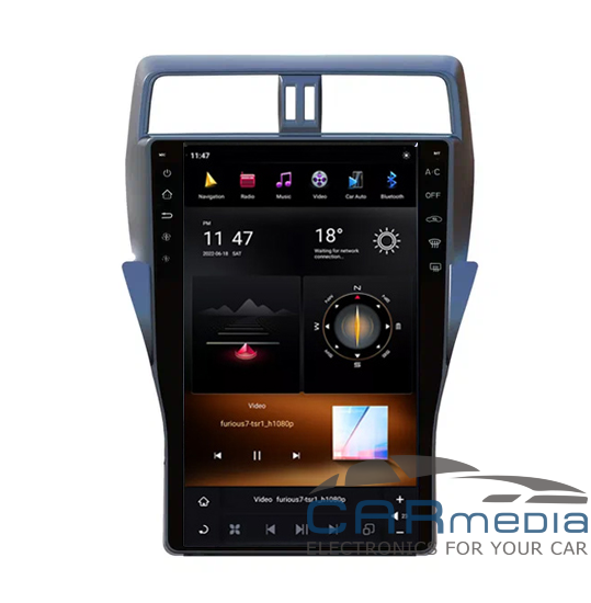 Магнитола Android для Toyota Land Cruiser Prado 150 (с 2017г.в.), CARMEDIA ZF-1805-Q6-DSP-8-128-LTE Tesla-Style